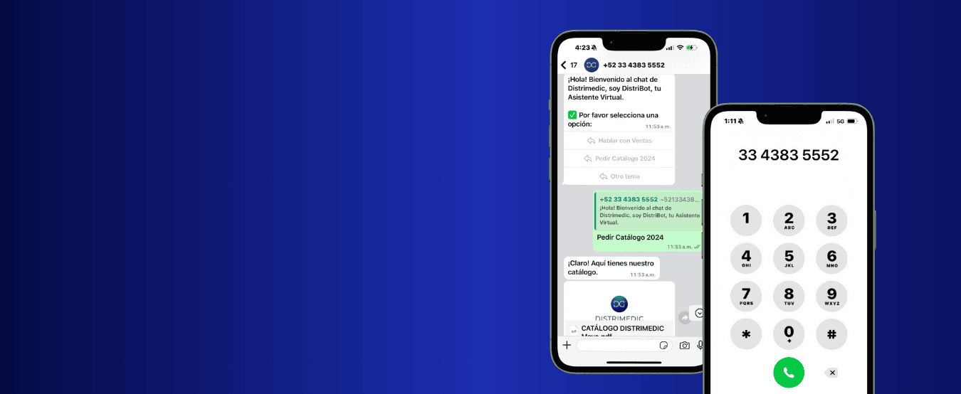 Atención a clientes por WhatsApp Distrimedic