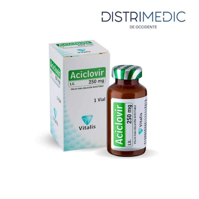 Aciclovir Solución Inyectable, 250 mg, 5 Frascos,Alvartis-Distrimedic de Occidente