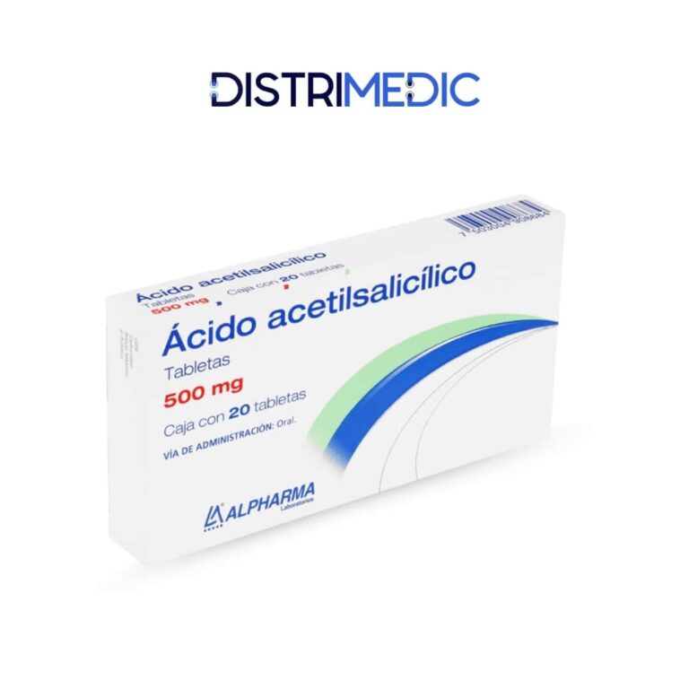 Ácido Acetilsalicílico, 500 mg, 20 Tabletas, Alpharma