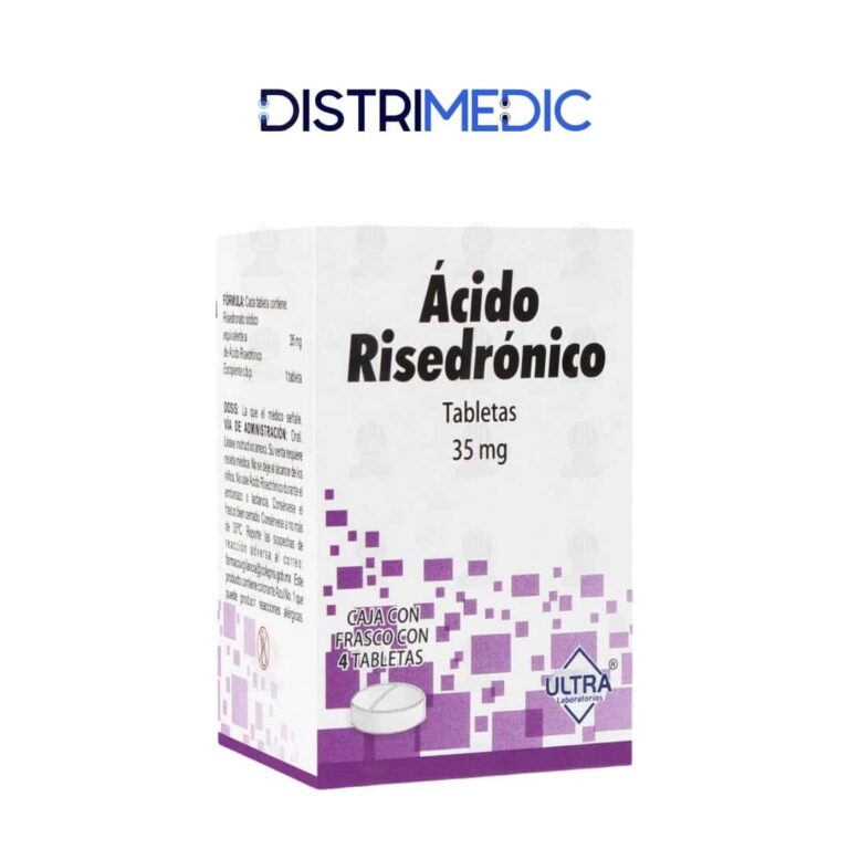 Ácido Risedronico, 35 mg, 4 Tabletas, Ultra