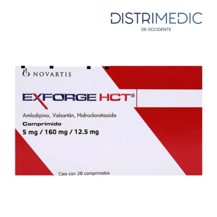 Amlodopino Equivalente - Amlodipino Valsartán - Hidroclorotiazida, 5 mg, 160 mg, 28 Comprimidos, Novartis-Distrimedic de Occidente