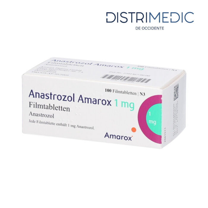 Anastrozol, 1 mg, 28 Tabletas, Amarox | Distrimedic: Venta de ...