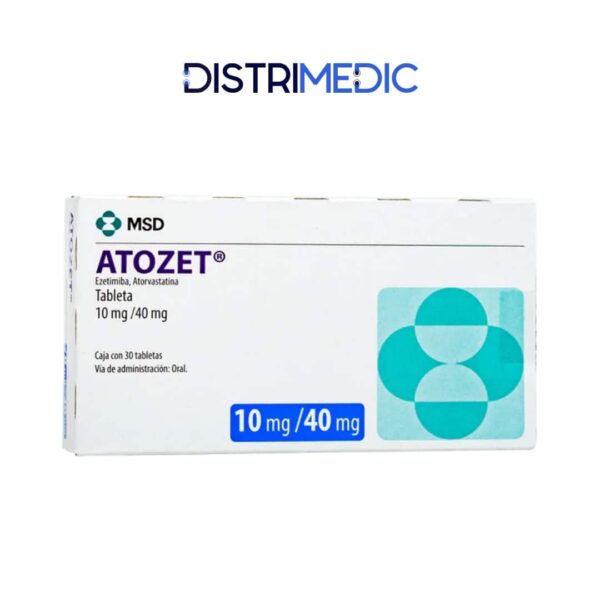 Atorvastatina - Ezetimiba, 10 mg, 40 mg, 30 Tabletas, Msd