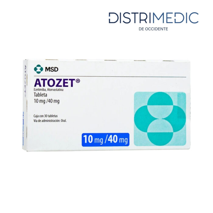 Atorvastatina - Ezetimiba, 10 mg, 40 mg, 30 Tabletas, Msd-Distrimedic de Occidente