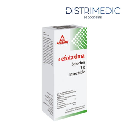 Cefotaxima Solución Inyectable, 1 gr, 4 ml, 1 Pieza, Amsa-Distrimedic de Occidente