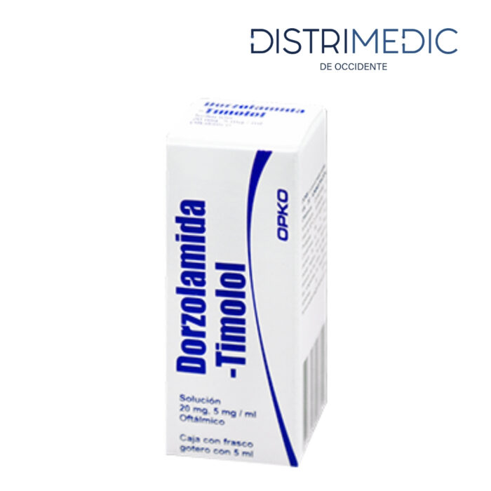 Dorzolamida - Timolol Solución Oftálmica, 5 ml, 5 ml, 1 Pieza, Exakta-Distrimedic de Occidente