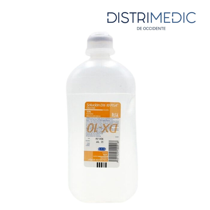 Glucosa Solución Inyectable, 10%, 500 ml, Pisa-Distrimedic de Occidente