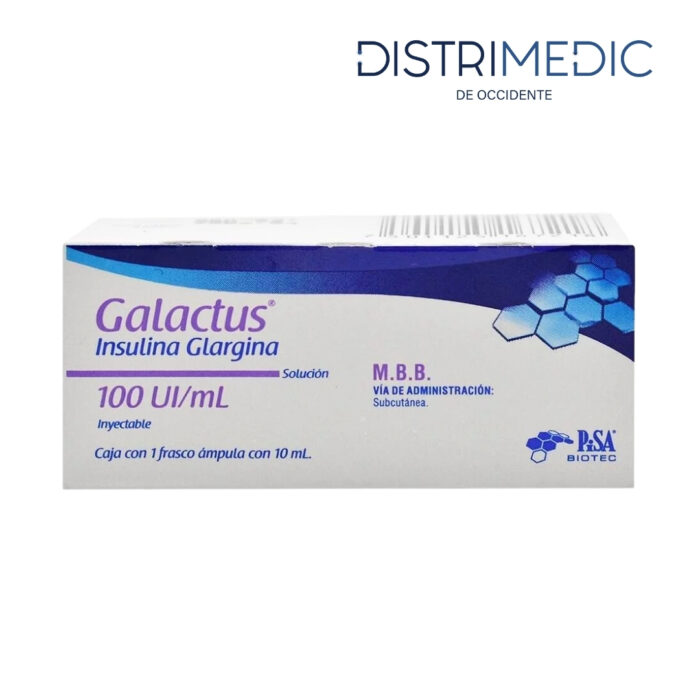 Insulina Glargina, 100 UI, 10 ml, 1 Pieza, Pisa-Distrimedic de Occidente