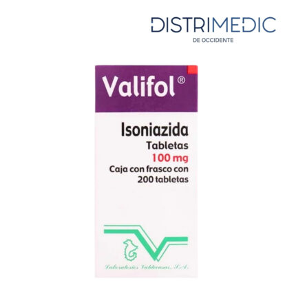 Isoniazida, 100 mg, 200 Tabletas, Valdecasas-Distrimedic de Occidente