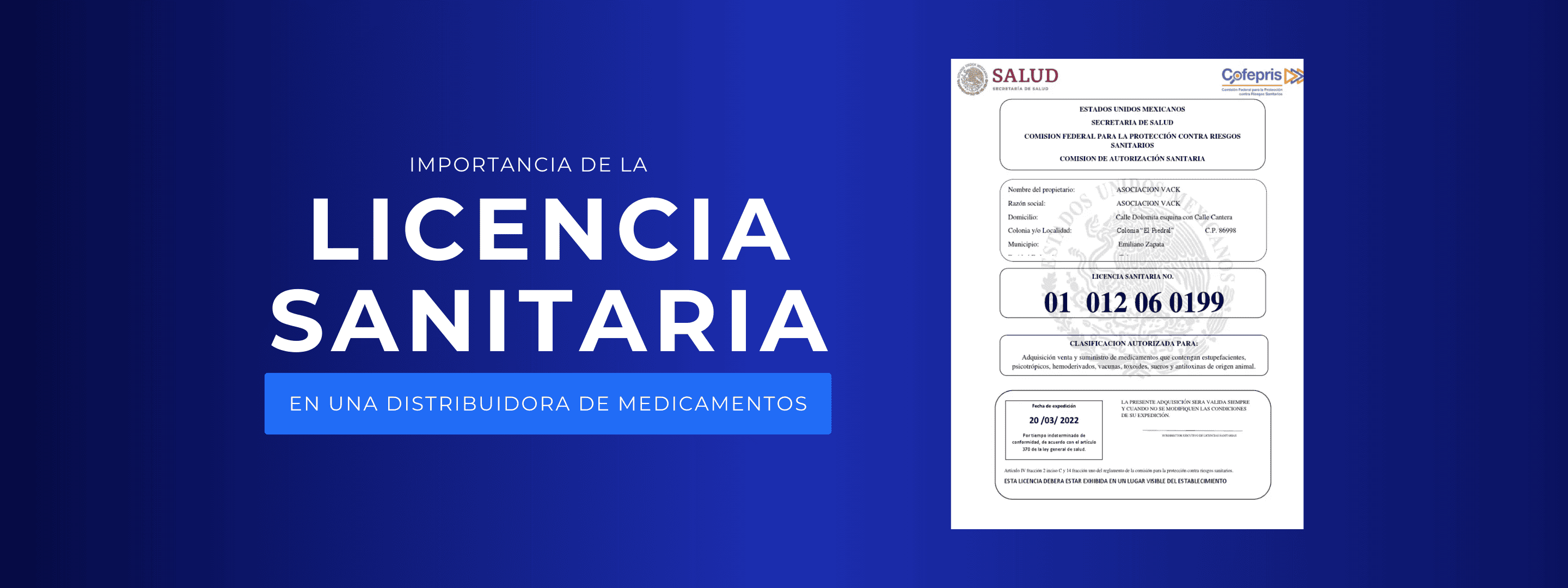 La importancia de la licencia sanitaria en una distribuidora o farmacia