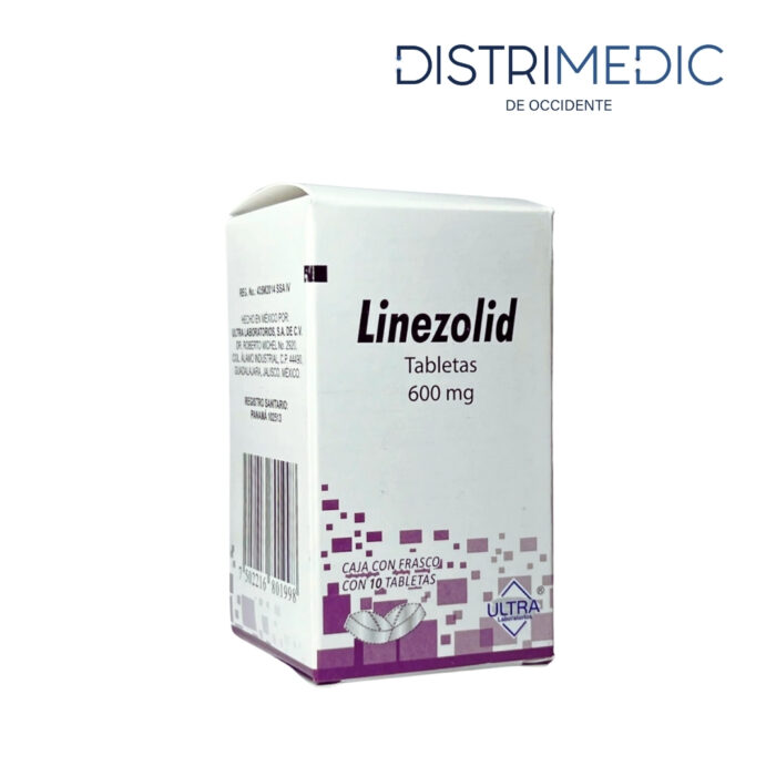 Linezolid, 600 mg, 10 Tabletas, Ultra-Distrimedic de Occidente