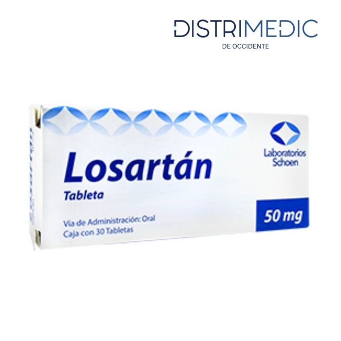 Losartán, 50 mg, 30 Tabletas, Schoen-Distrimedic de Occidente