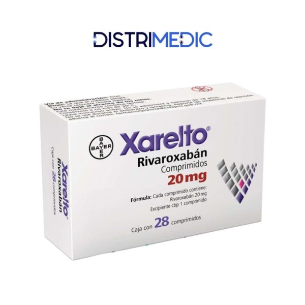Rivaroxabán, 20 mg, 28 Comprimidos, Bayer
