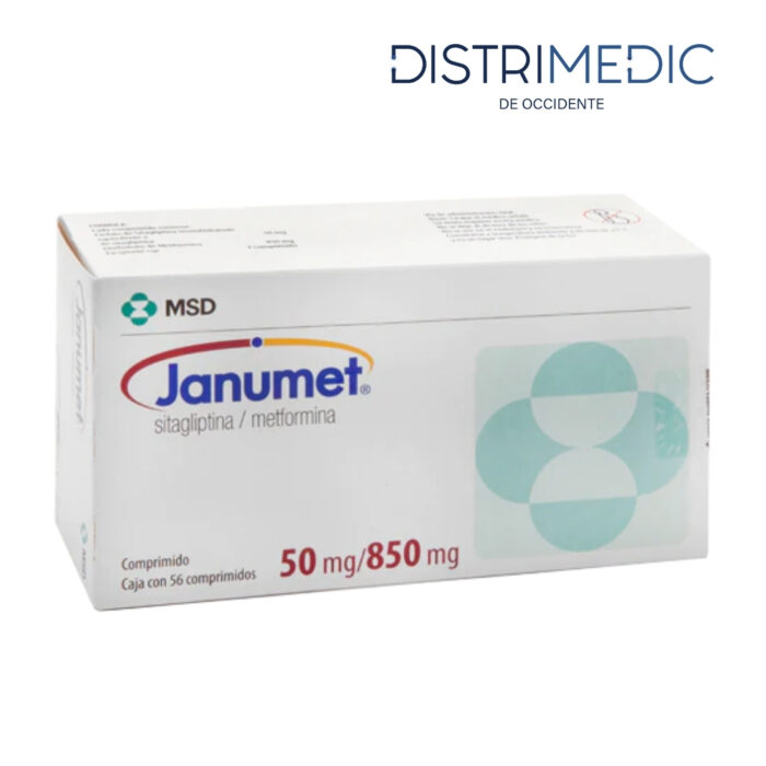 Sitagliptina - Metformina, 50 mg, 850 mg, 50 Comprimidos, Msd-Distrimedic de Occidente